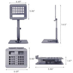 ZORBES® Tablet Stand Holder Tab Stand for iPad Stand for Table, Aluminium Alloy 360° Rotatable Tablet Holder Adjustable Height and Angle Foldable Desktop Tab Holder for iPad Phone Within 13'' 4000g