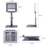 Verilux Tablet Stand for Desk with 360° Adjustable Height and Rotatable Design | Aluminum Alloy Holder for Tablets up to 13 in