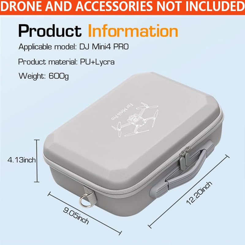 ZORBES® Carrying Case for DJI Mini 4 Pro RC 2 Storage Accessories with Shoulder Strap Portable Travel and Controller Bag 2 PCS