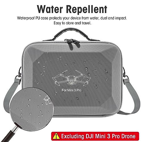 ZORBES® Carrying Case for DJI Mini 3 Pro with Shoulder Strap Hard Storage Bag for Accessories Travel Not Included DJI Mini 3 Pro 3PCS