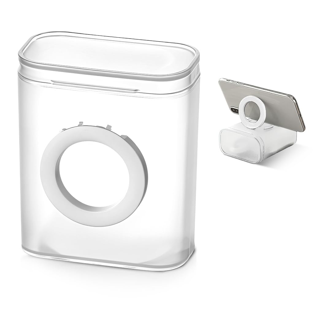 Verilux Travel Cable Organizer for Compact Electronics 7.8x4.9x9.3 cm with Folding Phone Stand