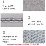 ZORBES® Carrying Case for Ssd Hard Drive Storage Bag Double Layer for Two 2.5 Inch Ssd Hard Drive Oxford Cloth Accessory Bag Not Include Ssd Accessories Grey X 2