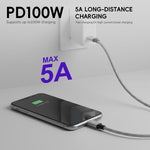 Verilux USB C Extension Cable 0.5M for Charging and 4K Video | PD 100W with Metal Connector