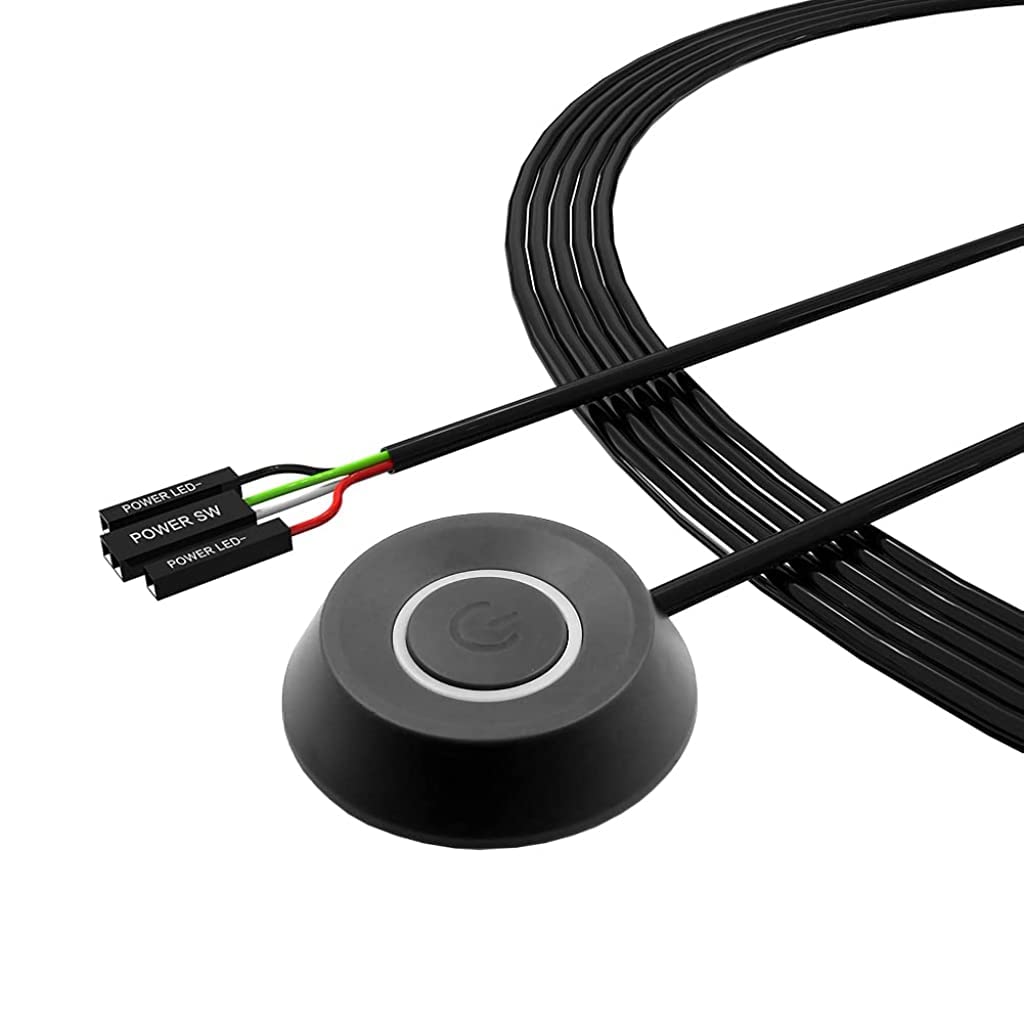 A Computer Switch Button Verilux® Desktop LED Computer Power Button PC Switch External Power ...