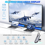 Verilux® USB C HUB 4 in 1 to HDMI Adapter with 4K 30Hz HDMI 2.0 3.0 Multiple Port Type for Laptop with PD 100W Data 20CM Long Cable MacBook Pro Air 3 PCS