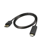 Verilux DisplayPort to HDMI Cable 6ft for Monitor and Projector featuring Gold-Plated Connector