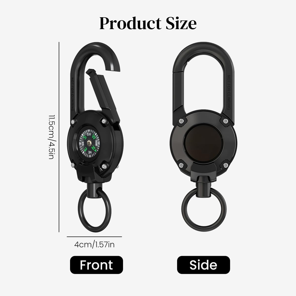 ZORBES® Case for AirTag, Airtag Keychain Airtag Holder, Anti-Lost AirTag Case with Quick Connection Buckle for Backpack Quick Release Keychain Outdoor Easy Attachment Buckle for Camping Hiking Travel