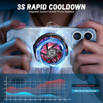 ZORBES® Phone Cooler with Detachable Clips Fan-Based Cooling for Mobile Magnetic RGB Gaming Rapid Cooling for Livestreaming Plug and Go 3PCS