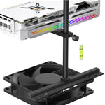 ZORBES® GPU Support Bracket, Adjustable Graphics Card Holder with Base, Vertical Pole, and Level, Anti-Sag Aluminum Alloy Mount with Screws for Heavy GPUs