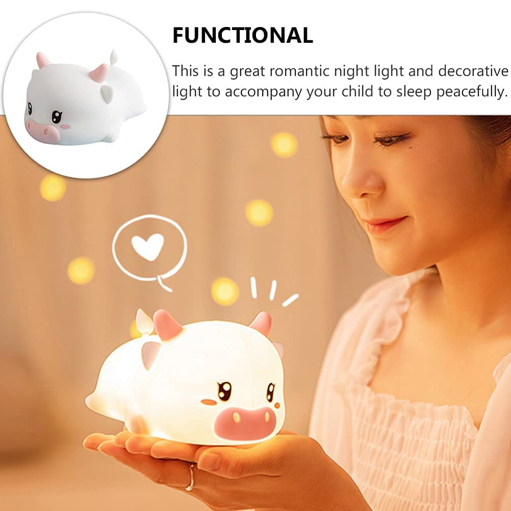 Verilux Cartoon Duck Night Light for Kids with 1200mAh USB Rechargeable Battery | Soft Silicone Lamp for Bedroom