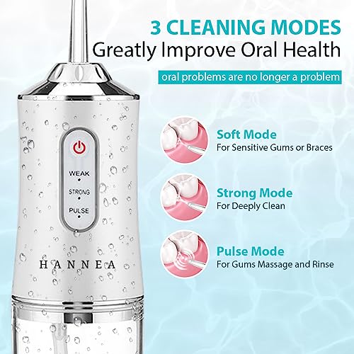 Verilux® Professional Cordless Flosser Rechargeable Portable Teeth Cleaner Electric Toothbrush With 3 Modes 3 PCS