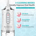 Verilux® Professional Cordless Flosser Rechargeable Portable Teeth Cleaner Electric Toothbrush With 3 Modes 2 PCS