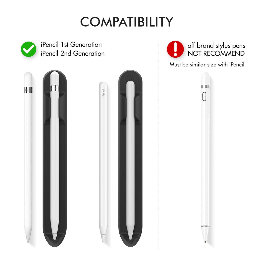 ZORBES® Stylus Pen Holder for Apple Pencil 1st & 2nd Generation Strong Magnet Attaching Apple Pencil Holder for iPad, Laptop Silicone Holder for Apple Pencil 1st & 2nd Gen, No Apple Pencil