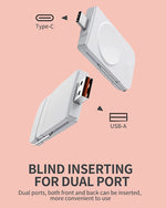 ZORBES® Portable Watch Charger for Samsung Galaxy Watch 5 - USB C & USB A Watch Charger [OTG] for Galaxy Watch, Wireless Charger for Galaxy Watch 4/4 Classic/3/Galaxy Active 2