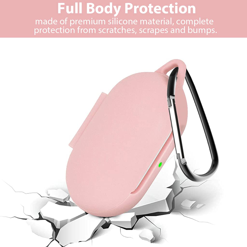 ZORBES® Silicone Earphone Case Cover for Galaxy Buds+ Plus(2020)/Galaxy Buds(2019) Samsung Galaxy Earbuds Protective Skin with Keychain (Pink