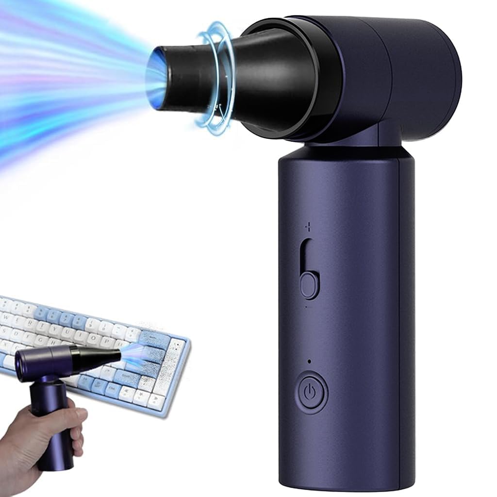 Verilux Electric Air Blower for Home and Car with 80000 RPM Turbo Motor | USB Cordless Mini Cleaner