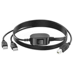 Verilux USB Printer Cable for Dual Device Connection with Switch Controller 6.6ft | 480 Mbps Data Transfer