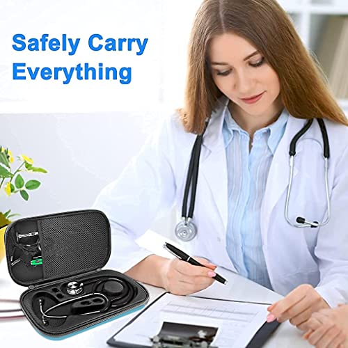 ZORBES® Stethoscope Case Protable Stethoscope Bag, Shockproof Protective Storage Bag for Littmann/Omron/ADC/Dixie EMS Stethoscope, with Extra Mesh Pockets, for Pregnants Kids (Bag Only)