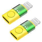 Verilux USB C to Lightning Adapter 2 Pack for iPhone with 5V/2A Charging & 480Mbps Data | Hands-Free Audio Connectivity