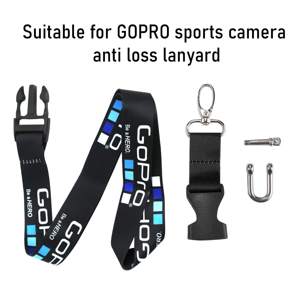 ZORBES® Neck Strap for GoPro New Hero/HERO9 /8/7, DJI Osmo Action, Xiaoyi and Other Action Cameras, 60cm Detachable Camera Strap Lanyard Sling with Quick Release and Safety Tether (Only Neck Strap)