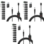 Verilux USB C to DC Cable for Notebooks and Routers with 8 Connectors 3.3 ft | Adjustable Power Design