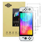ZORBES® Tempered Glass Film for Switch OLED 2021, Anti-Scratch HD Tempered Glass Film Screen Protection HD Anti-Glare Protection Film for Switch OLED 2021, 3pcs, No Switch OLED 2021 Included
