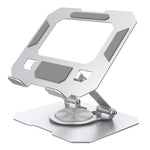 ZORBES® Laptop Stand Tablet Laptop Riser for 4.7"-12.9" Laptop 360 ° Rotatable Laptop Holder with Adjustable Height & Tilt Anti-skid Laptop Riser with Better Air Cooling, Folding Laptop Riser, Silver