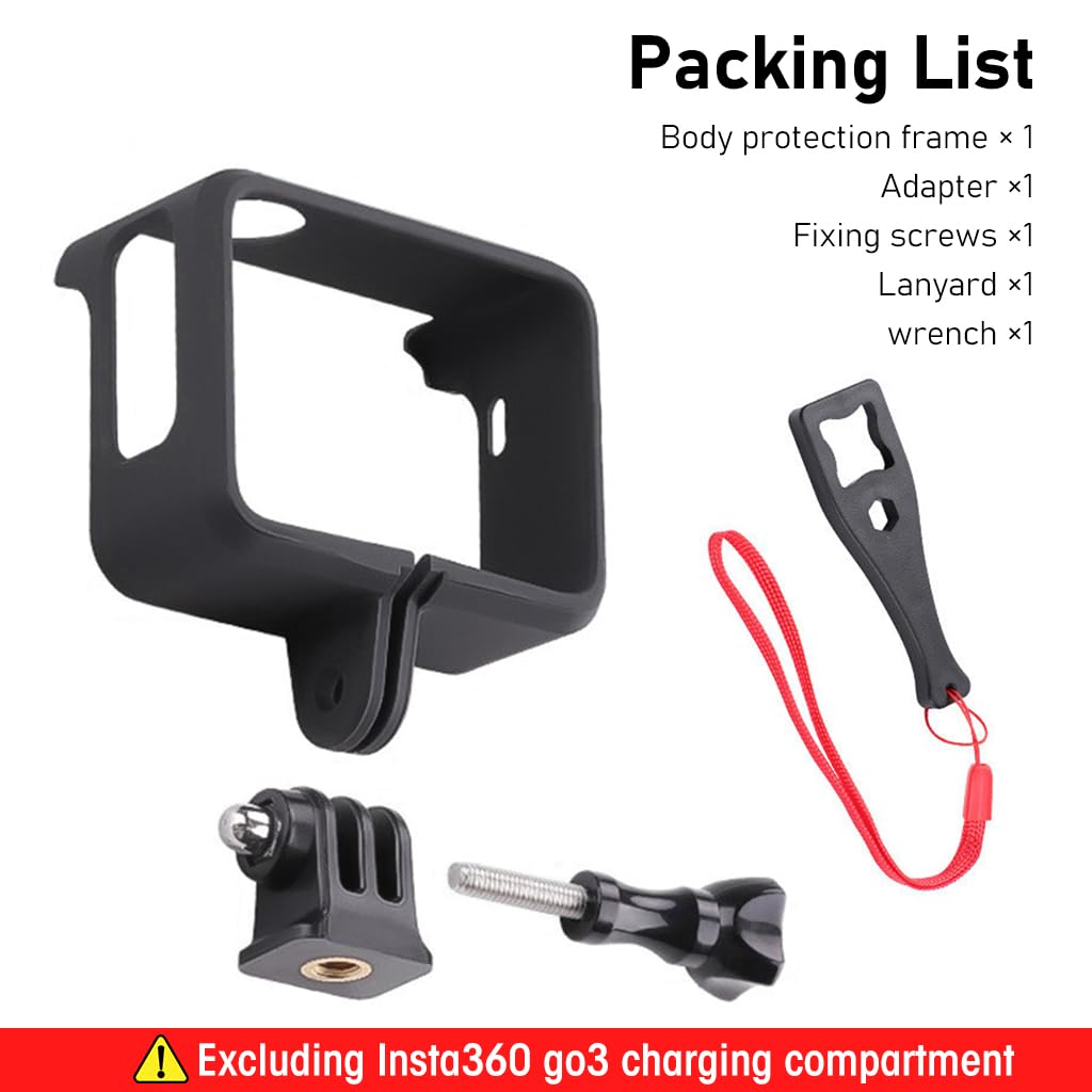 ZORBES® Frame Case for Insta360 GO 3 Anti-Scratch Protective Frame with Mount Adapter Insta360 GO 3 Thumb Camera Frame Case Insta360 GO 3 Accessory, No Insta360 GO 3