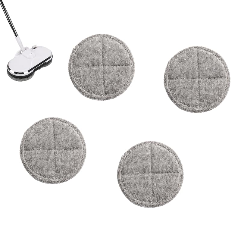 Verilux® 4Pcs Replacement Mop Pads for AGARO Floor Scrubber, 16cm/6.3 Inches, Super Absorbent, Durable Scrubbing Pads, High-Density Reusable Cleaning Pads