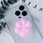 ZORBES® Cute 3D Cat Paw Shape Expandable Collapsible Mobile Phone Grip Stand Holder for Smartphone Tablet Cell Phone Accessory