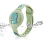 ZORBES® Kids AirTag Bracelet Cartoon Dino Silicone Bracelet for AirTag Anti-Lost AirTag Bracelet Waterproof Full Cover Protection Silicone Cover for AirTag 9 Inches Adjustable Wrist Band for AirTag