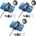 ZORBES® Phone Cooler Gaming Fan Magnetic Mobile with 3 Level Modes RGB LED Clips Radiator Case for iPhone Android Smartphone 3PCS