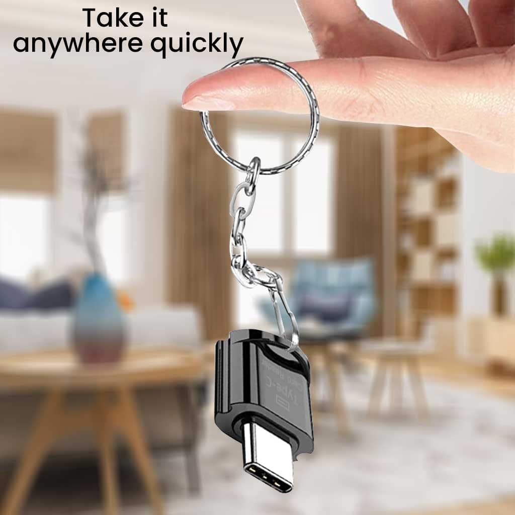 Verilux TF Card Reader for Type C Devices featuring OTG Function and 480 Mbps Transfer Speed