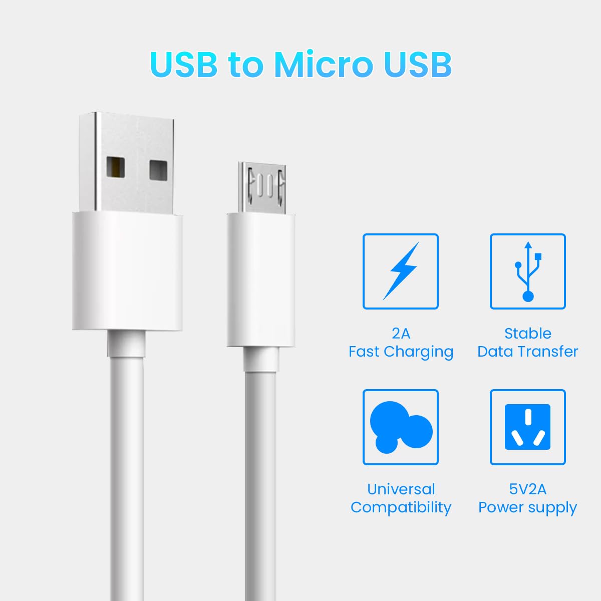 Verilux® 16.4Ft Micro USB Extension Cable