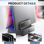 ZORBES® Vertical Laptop Stand with Drawer