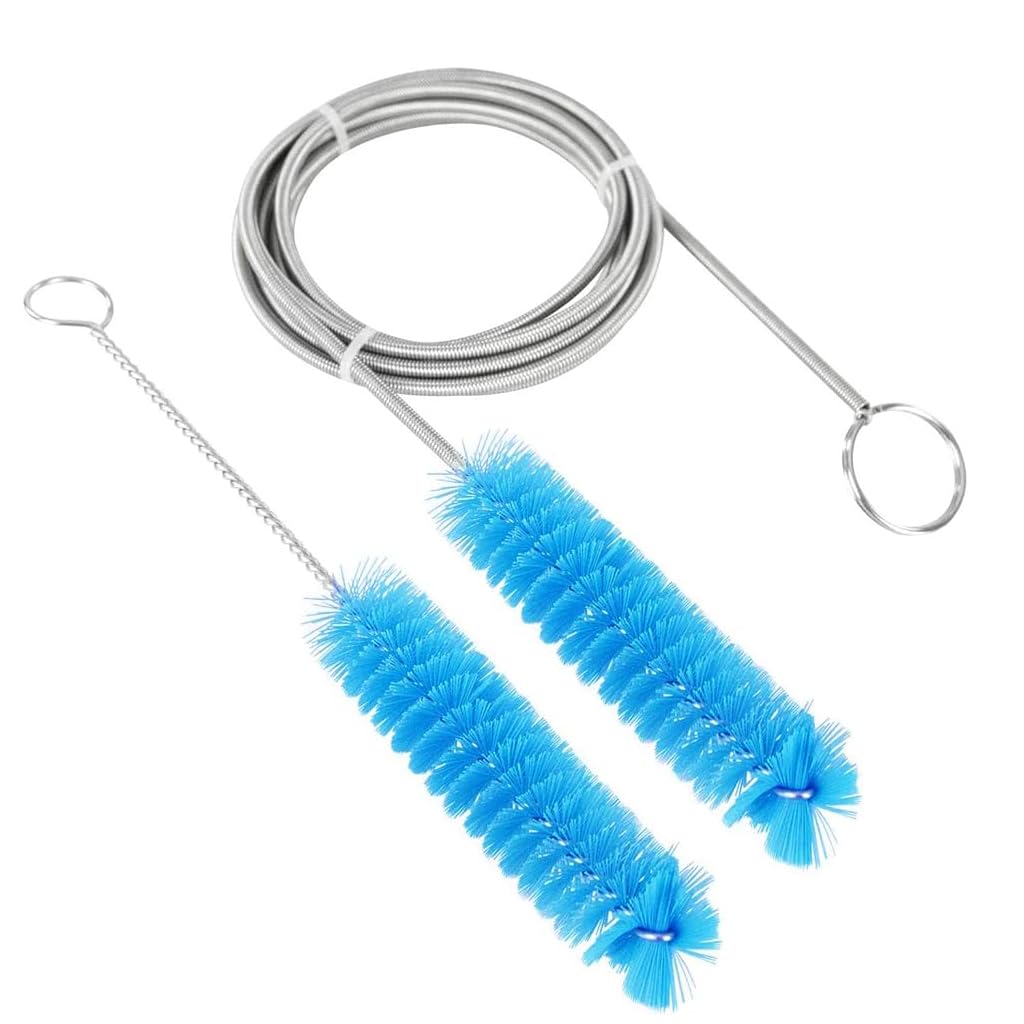 Serplex® CPAP Tube Cleaning Brush 6.5Ft Flexible Stainless Steel Tube Cleaning Brush with 7'' Spiral Cleaning Brush Universal Tube Cleaning Brush for Standard 22mm Diameter CPAP Tubing