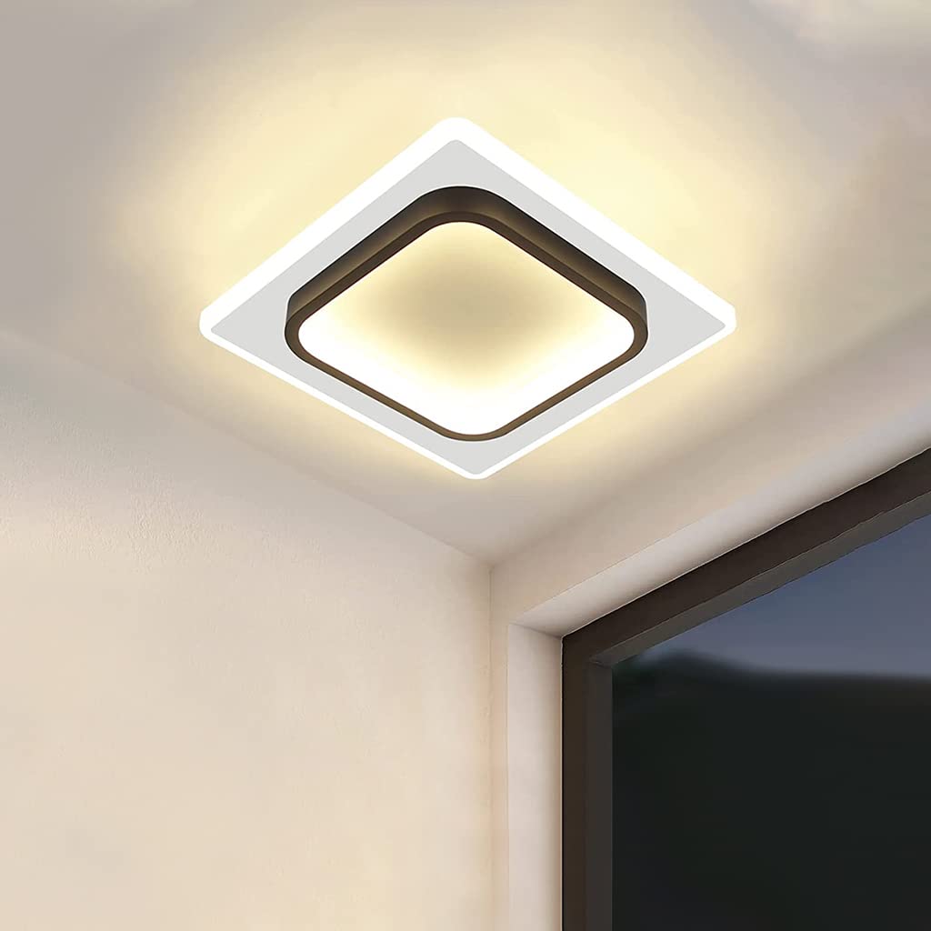 Verilux 24 * 24cm LED Ceiling Light for 3-8 Square Meter, 24W LED Ceiling Light for Hallway, 3000K LED Warm Light Modern Acrylic Square Interior Light