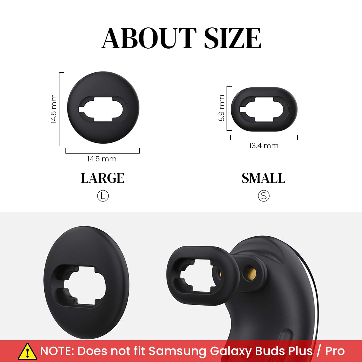 ZORBES® 6 Pairs Earbuds Tips for Galaxy Buds Live (S/L)