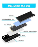 ZORBES® M.2 SSD Heatsink, Aluminum M.2 2280 SSD Heatsink with Thermal Silicone Pad for PC / PS5 M.2 PCIE NVMe SSD or M.2 SATA SSD