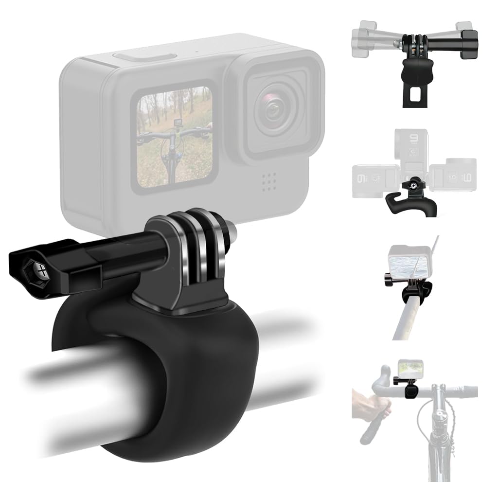 ZORBES® Flexible Mount 360 Strap Mount Wrap Band for DJI Action 6 5 Pro 4/3 GoPro Hero13 12 11 Osmo Nano Pocket Bike Motorcycle Handlebar Roll Bar Tube Clip Holder Attach Accessories