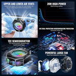 ZORBES® Phone Cooler Gaming Fan, Magnetic Phone Cooler Magnetic Mobile Cooler with 3 Level Modes, RGB LED Gaming Mobile Cooler Fan with Clips, Phone Radiator Case for iPhone Android Smartphone
