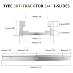 Serplex® 400mm Aluminum Universal T-Track for Woodworking