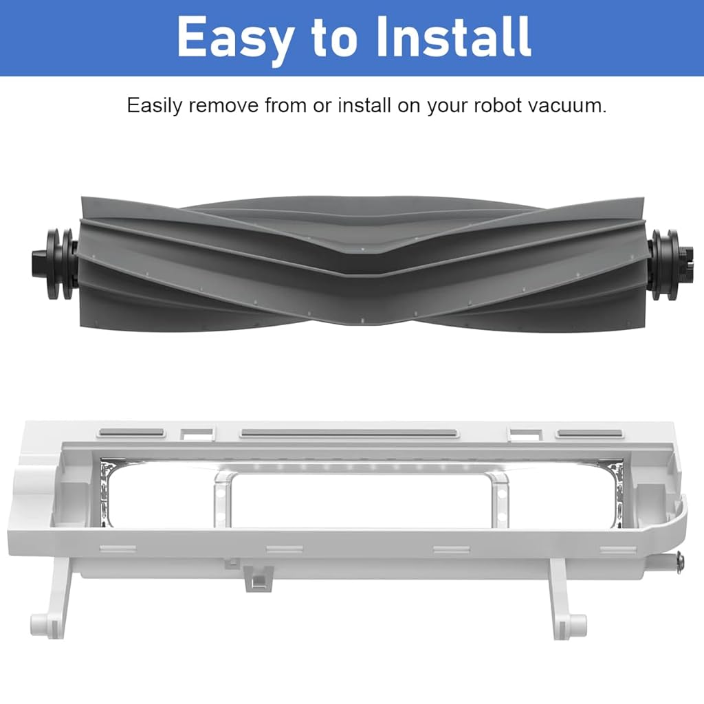 Verilux® Replacement Parts Accessories Main Brush Compatible with Dreame S10 Pro Plus L10S Ultra W10S B101CN Mijia 2Pro X10 X40 Vacuum Cleaner 2PCS