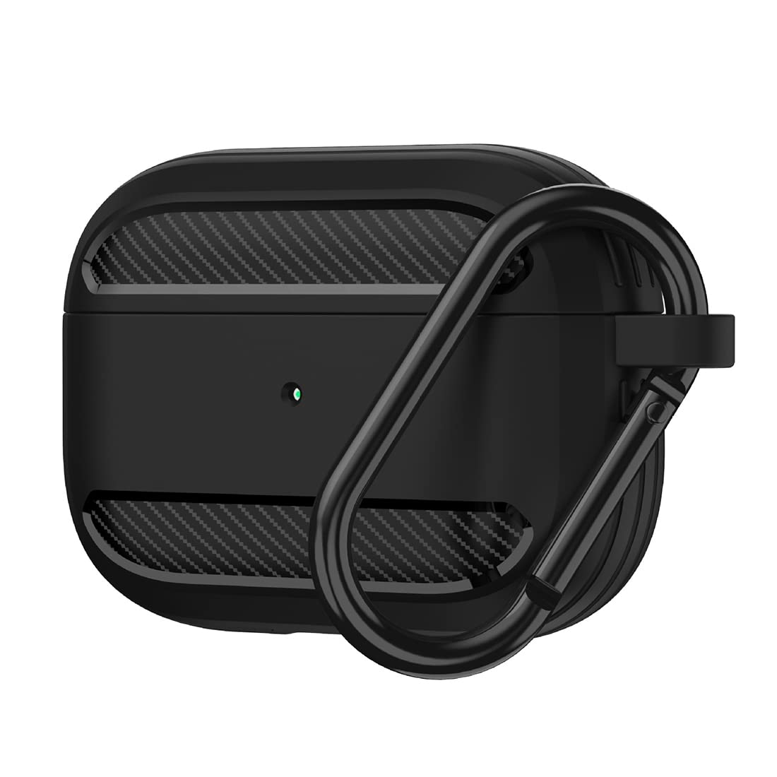 ZORBES® Protective Case for AirPods Pro Charging Case with Carabiner (Black)