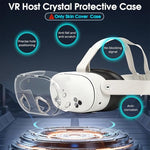 ZORBES® Skin Cover for Meta Quest 3s VR Headset Fashion Transparent TPU Protector Cover Snug-fit Anti-Scratch VR Headset Cover, for Meta Quest 3S VR Accessories, Only Cover
