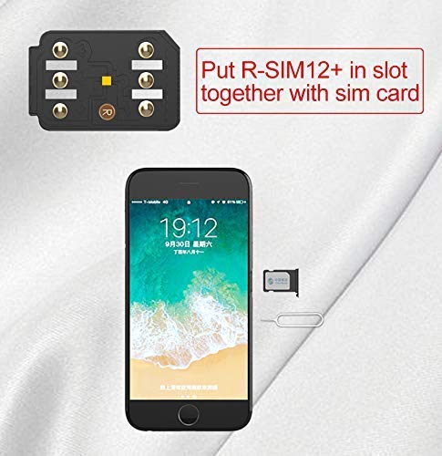 Verilux® Carrier Unlock Chip for iPhone, Universal Automatic R-SIM12+ Super ICCID Unlock SIM Card Tool Suitable for iOS 12.2 12.3, iPhone Xs/X/8/7/6/6s/5/G iOS 12.3 .1