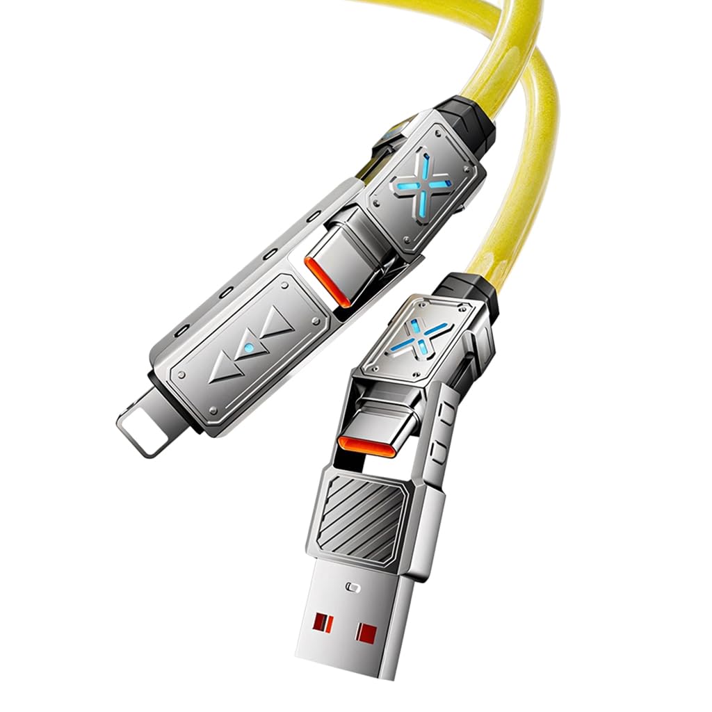 Verilux 4 in 1 Type C Cable for Fast Charging with E Marker Chip and 4.9ft Braided Design