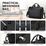 ZORBES® Laptop Bag 14'' Laptop Hand Bag Waterproof Anti-scratch Travel Briefcase Bag, Messenger Bag, Fashion Men Crossbody Shoulder Bag with Removable Shoulder Strap
