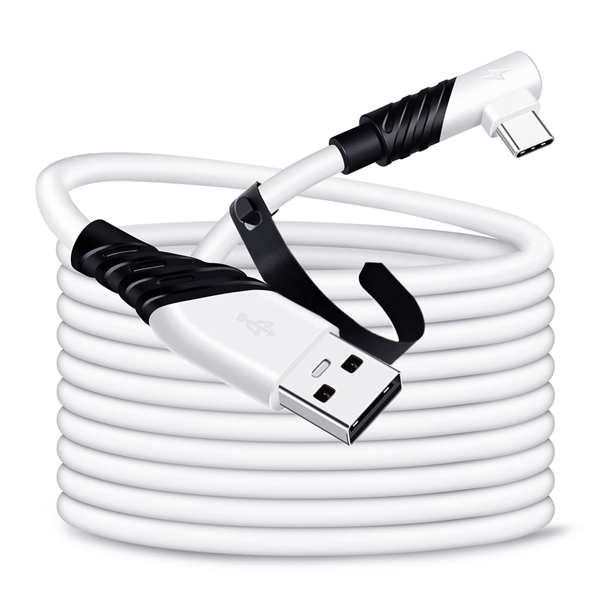 ZORBES® Link Oculus Quest 2 Cable,USB 3.0 to USB C Cable,Link Cable 10FT,5Gbps High Speed PC Data Transfer Cable Compatible with Meta/Oculus Quest 2 Accessories & PC/Steam VR for VR Headset,White