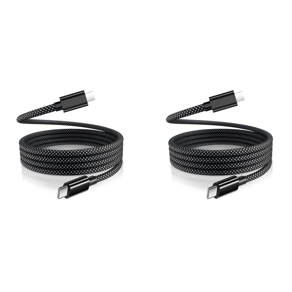 Verilux Type C to Type C Cable 3.3ft 100W Fast Charging with Magnetic Connector Nylon Braided